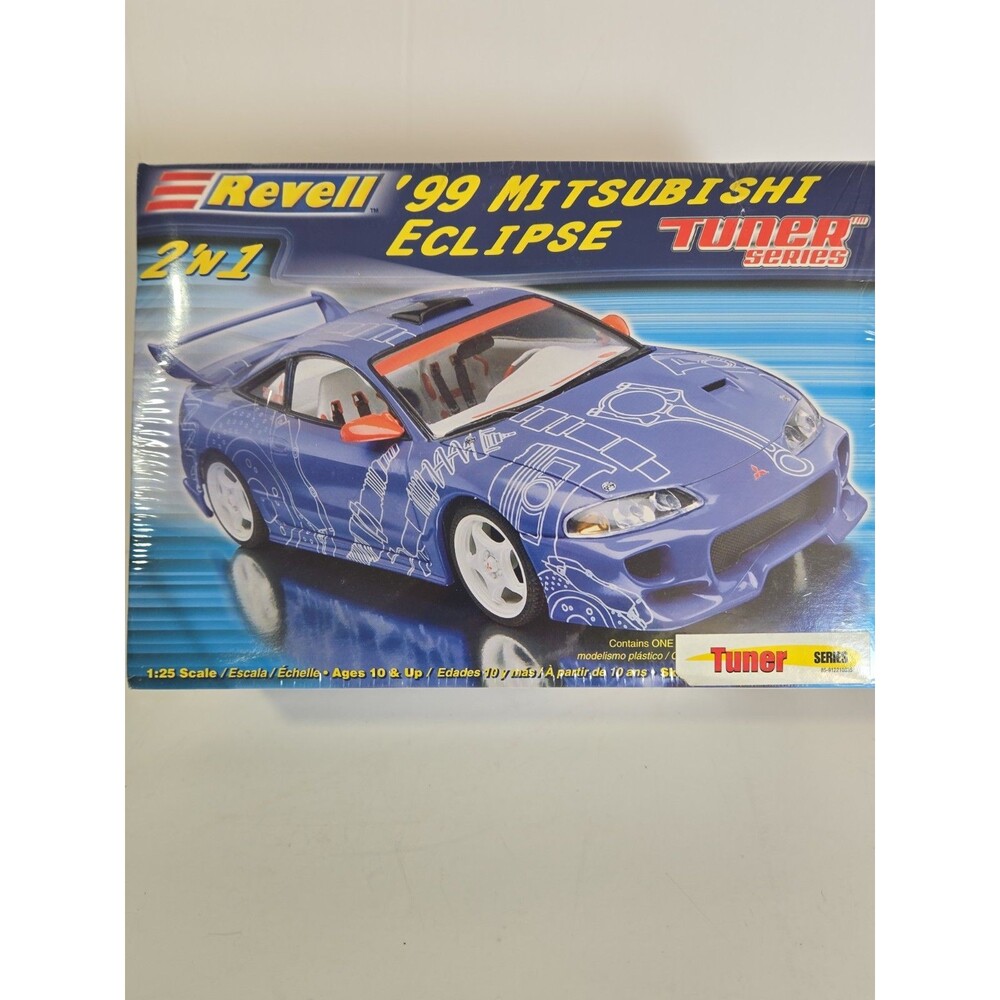 RARE Revell Tuner Series '99 Mitsubishi Eclipse 2n1 Model Kit #85-2829 Sealed